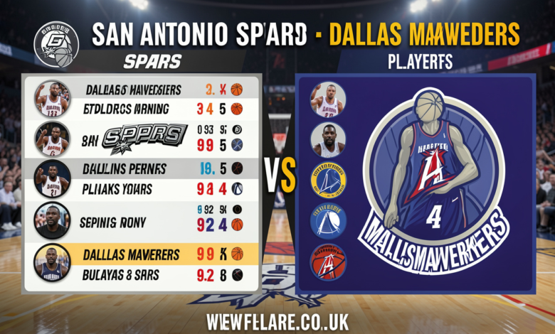san antonio spurs vs dallas mavericks match player stats