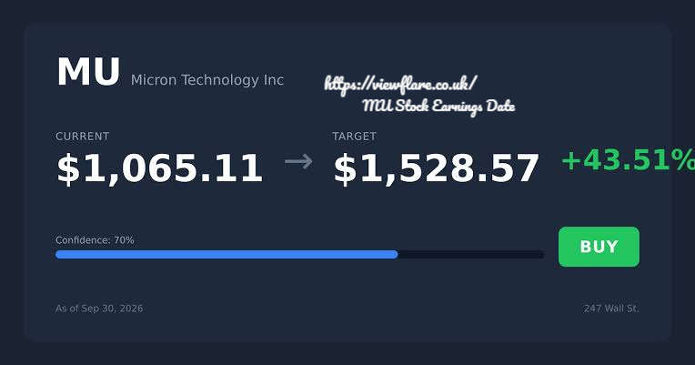 MU Stock Earnings Date